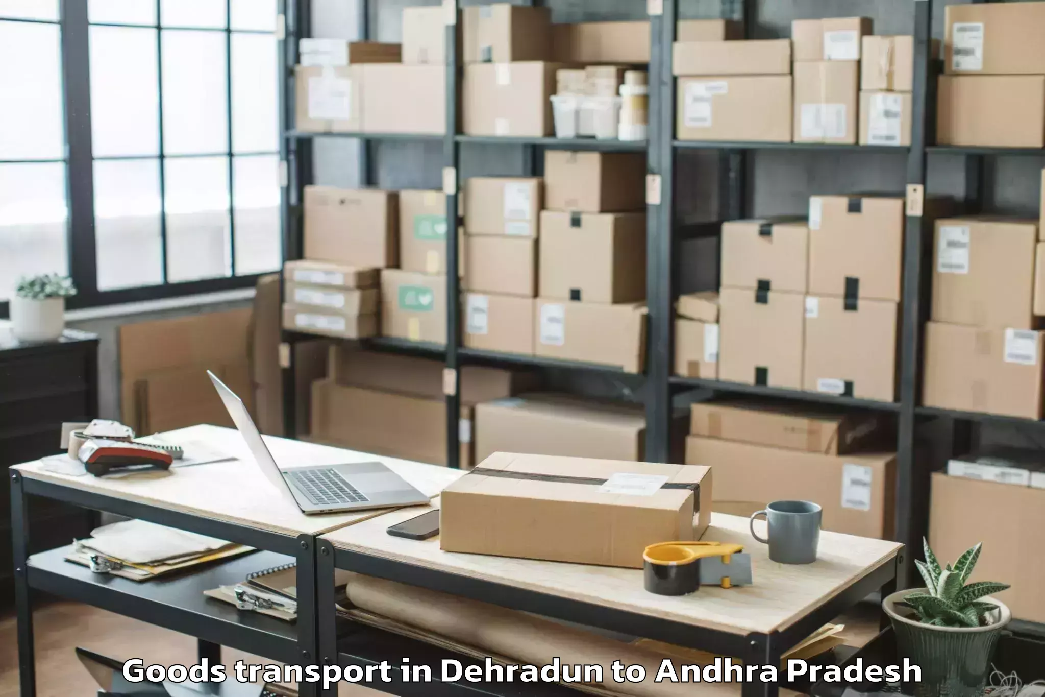 Get Dehradun to Biccavolu Goods Transport